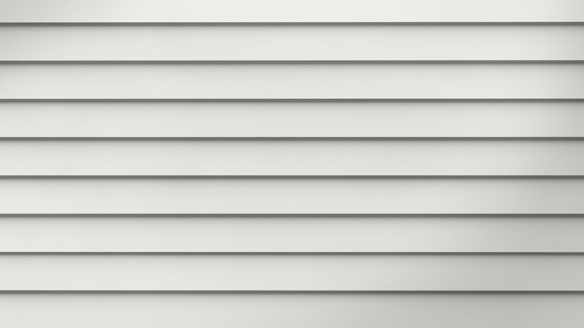 Close view of Arctic White Hardie Plank horizontal siding in the Smooth texture