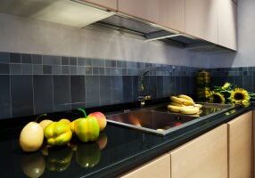 fashionable and beautiful kitchen in a modern apartment